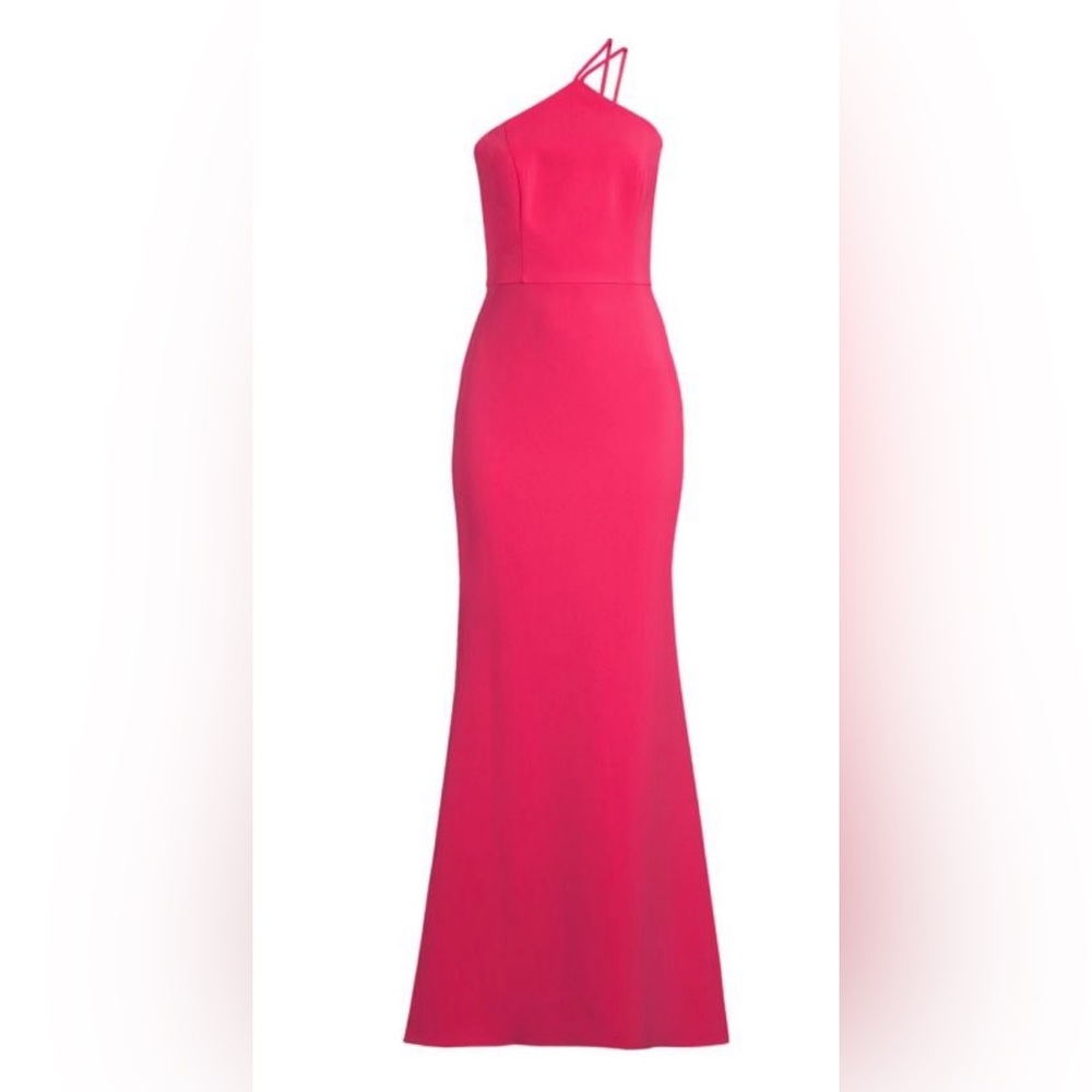Liv Foster Twill Halter Mermaid Gown in size 0 NWT